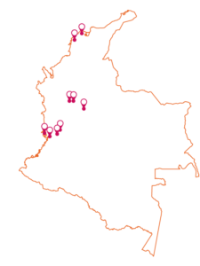 Mapa de Colombia con EDS Combured